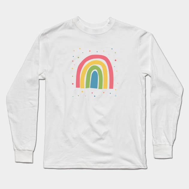 Rainbow colorful Long Sleeve T-Shirt by DesignsandSmiles